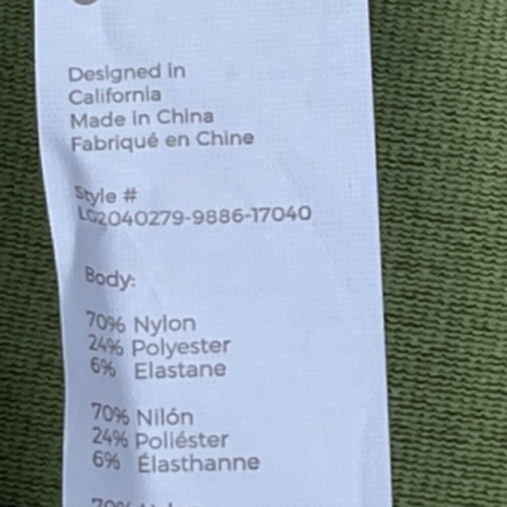 Fabletics NWOT High Waisted Seamless Check Leggings Thyme/Cool Mint Size Medium - Picture 10 of 15